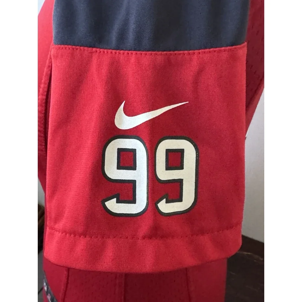 Nike Houston Texans J.J. Watt #99 Youth Jersey Red Size M 10/12 NFL On Field